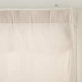 綿洗いざらし平織ノンプリーツカーテン／オフ白