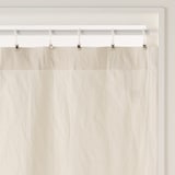 綿洗いざらし平織ノンプリーツカーテン／オフ白