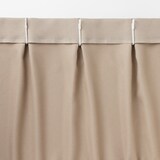 ポリエステル鹿の子織プリーツカーテン／ライトブラウン