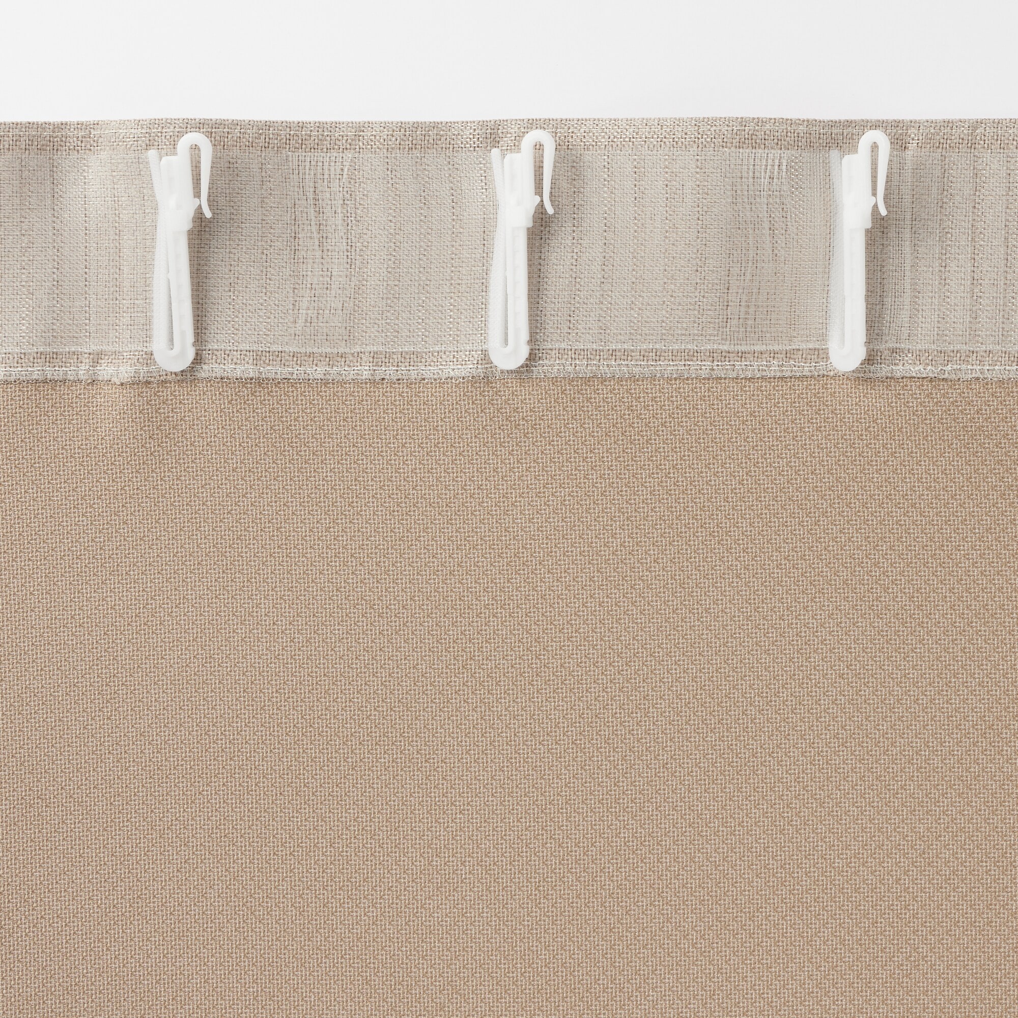 ポリエステル鹿の子織ノンプリーツカーテン／チャコールグレー