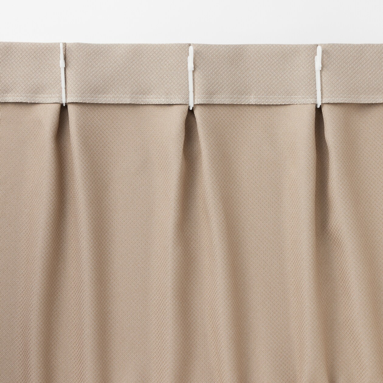 ポリエステル鹿の子織プリーツカーテン／チャコールグレー