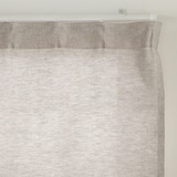 麻平織ノンプリーツカーテン／ブルーストライプ