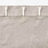 麻平織ノンプリーツカーテン／ブルーストライプ