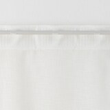 リネンライク　レース（防炎）ノンプリーツカーテン／オフ白