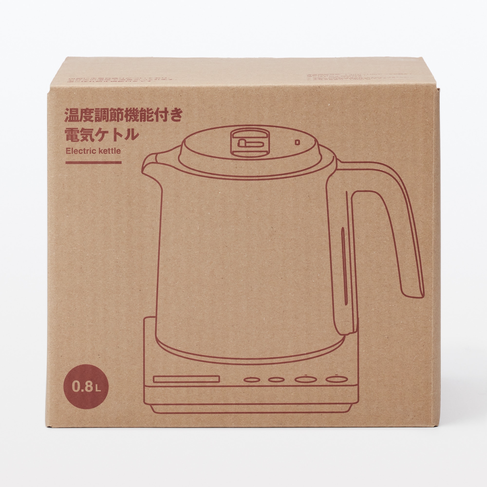 温度調節機能付き　電気ケトル　０．８Ｌ