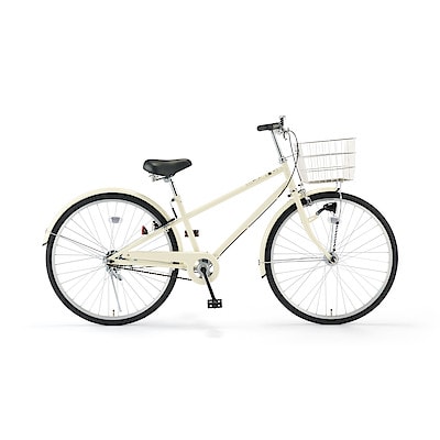 ２６型フル装備自転車　オートライト／バスケット／後輪錠付