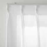 防カビポリエステル　レースプリーツカーテン／オフ白