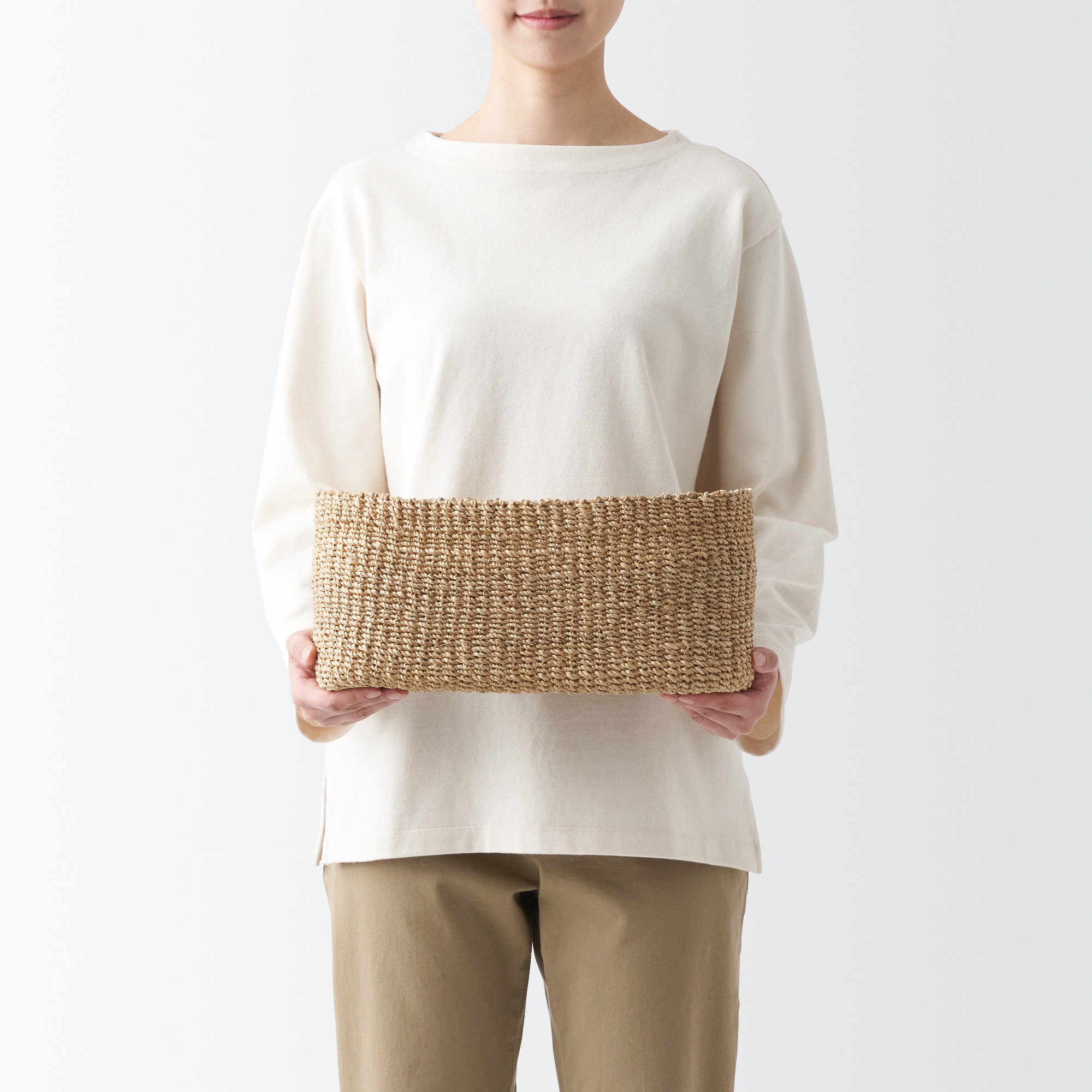 アバカ　オーバルバスケット　スリム小