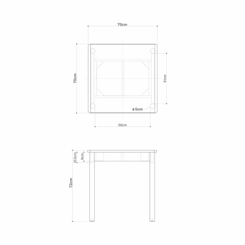 木製テーブル 70×70cm メラミン天板 | 無印良品