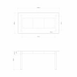 木製テーブル　１６０×８０ｃｍ　メラミン天板