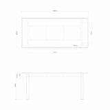 木製テーブル　１８０×８０ｃｍ　メラミン天板