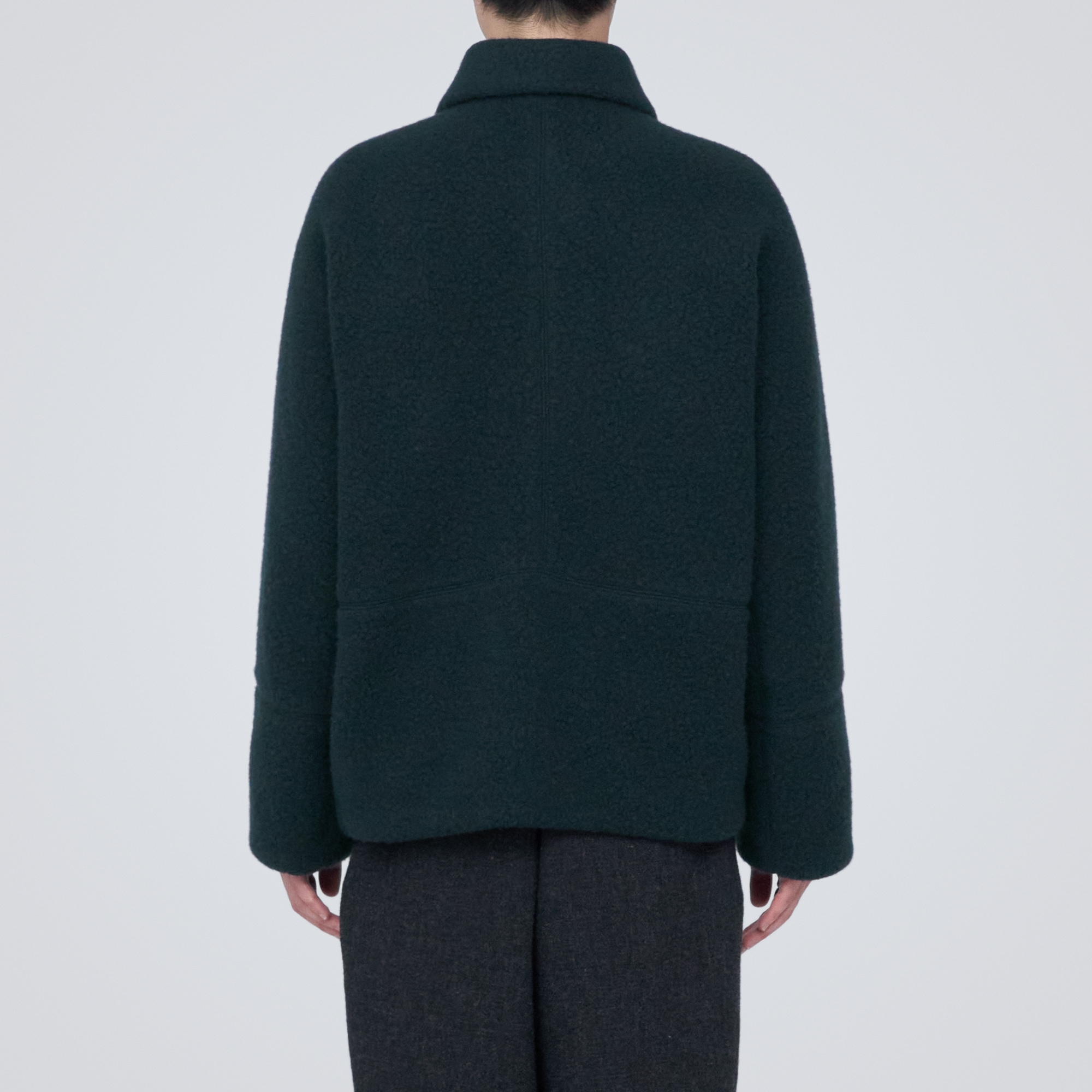 再生ウール混ボアコート