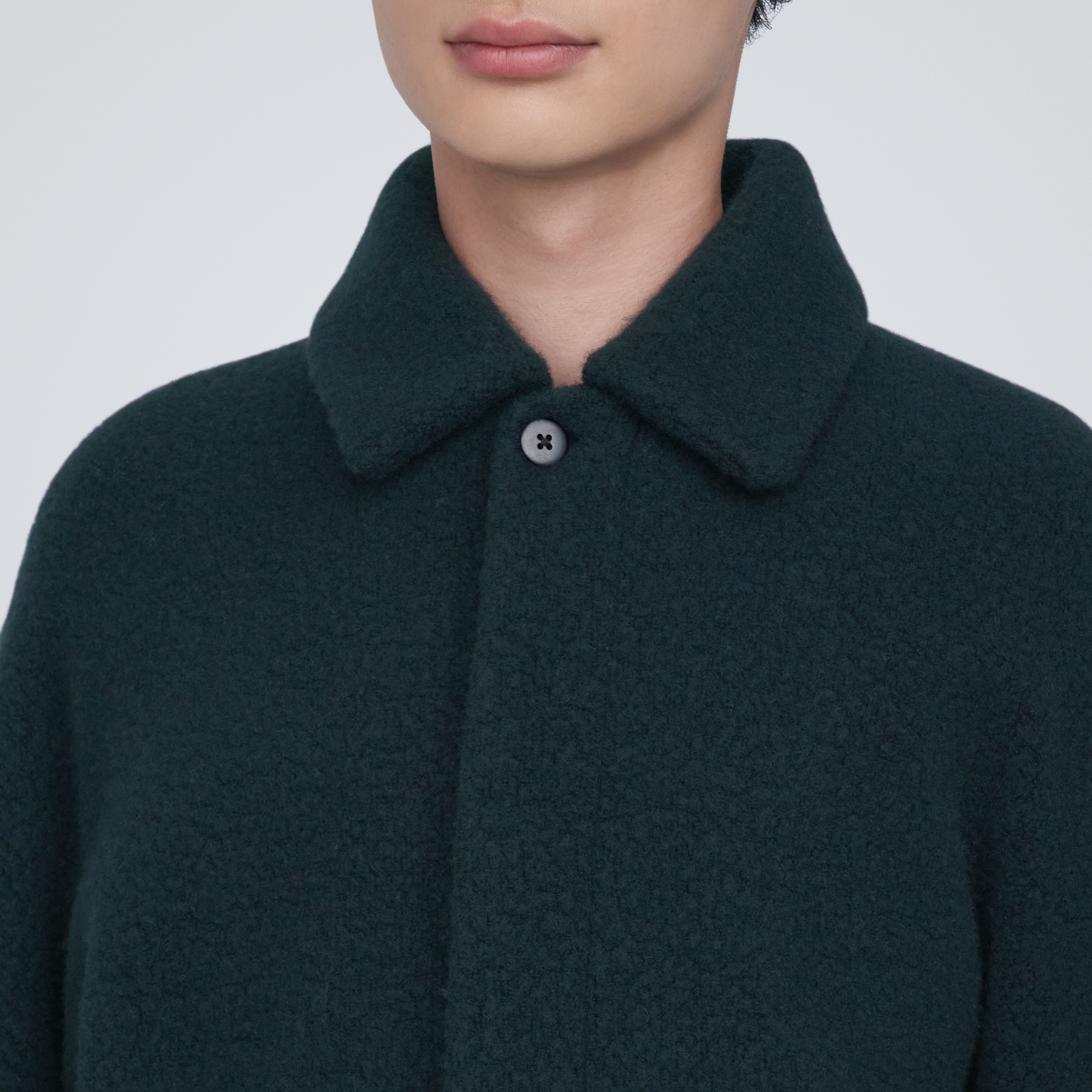 再生ウール混ボアコート