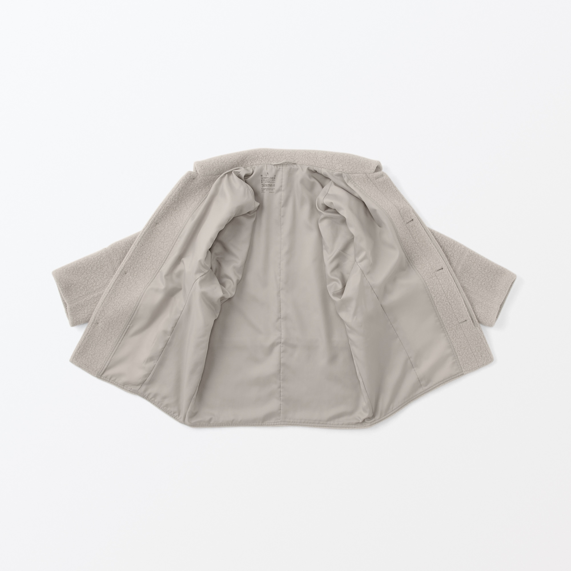 再生ウール混ボアコート