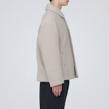 再生ウール混ボアコート