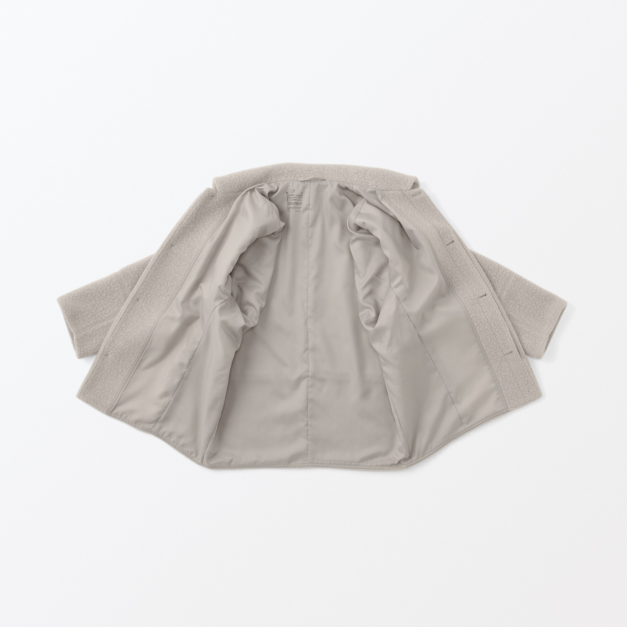 再生ウール混ボアコート