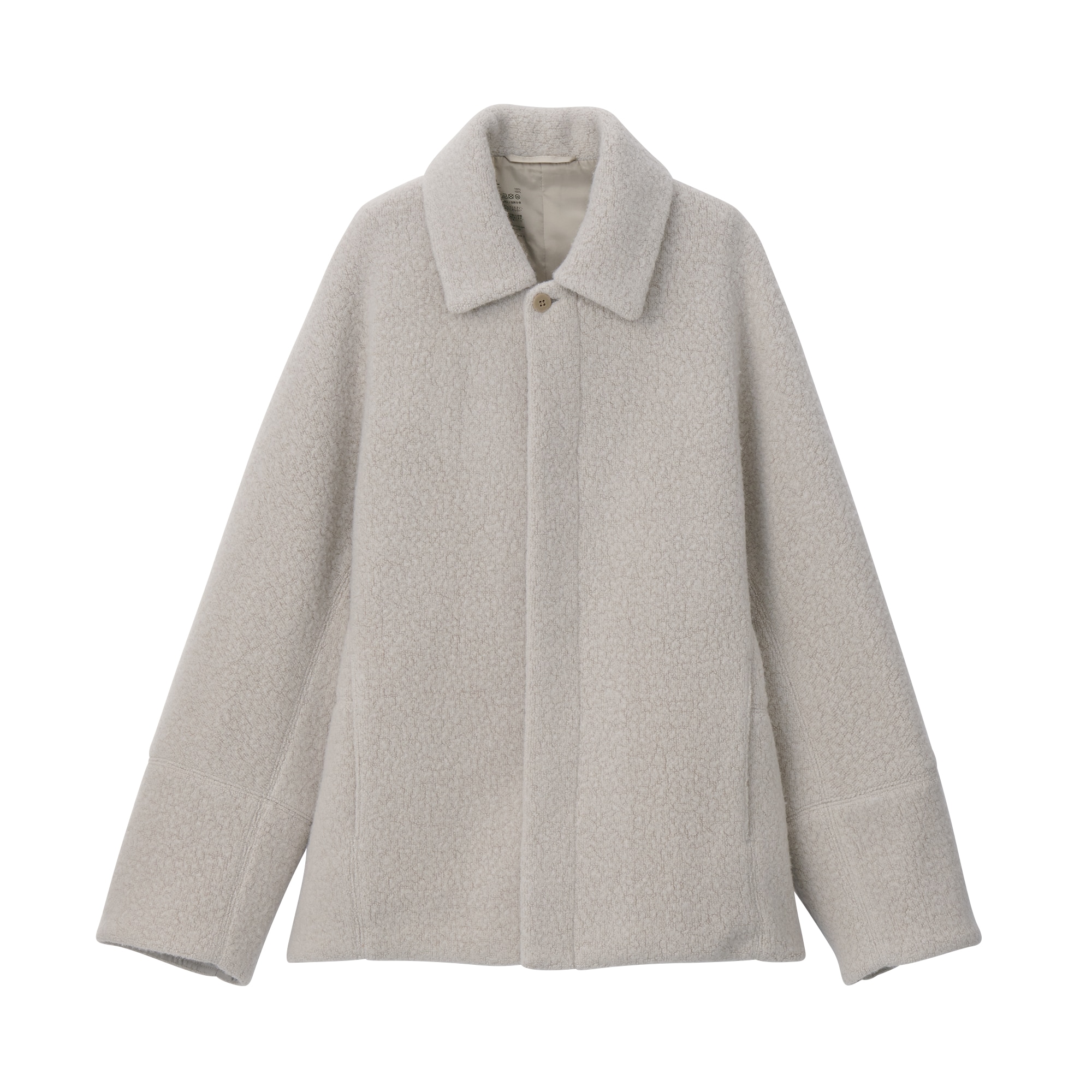 再生ウール混ボアコート