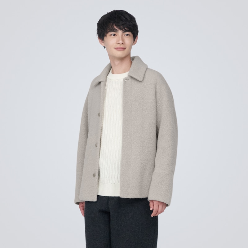 t.japan 華々しく ボアコート グレー