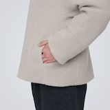 再生ウール混ボアコート