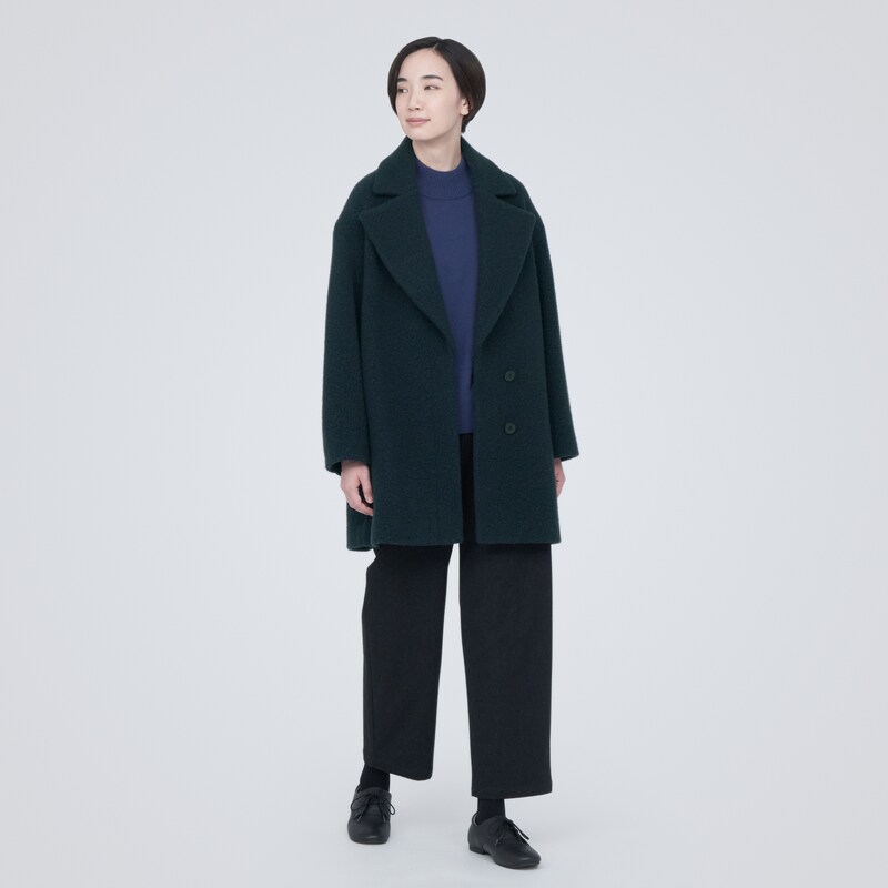 再生ウール混ボアコート | 無印良品