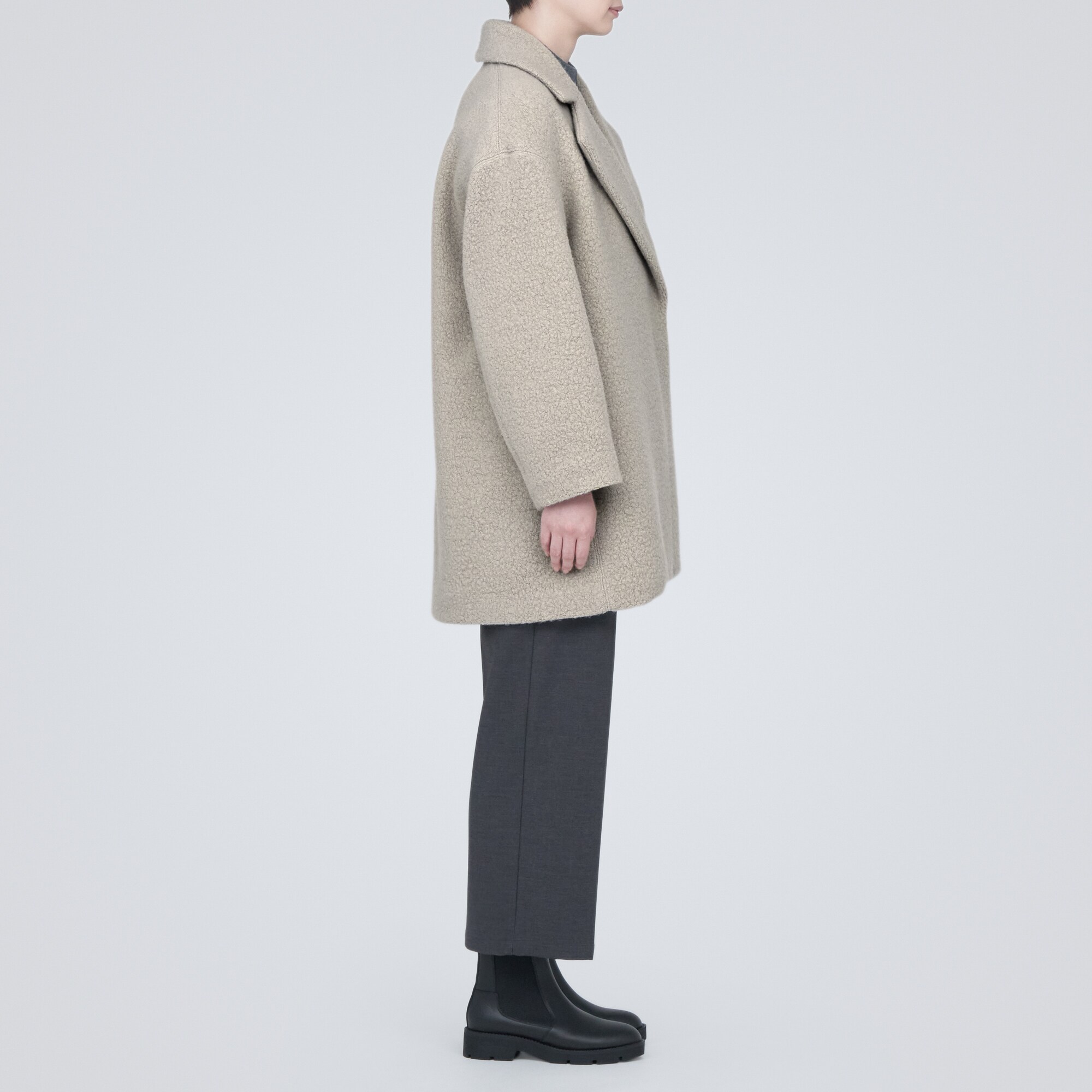 MUJI 再生ウール ボアコート XL 無印良品 コート ジャケット 再生ウール混ボアコート メンズ