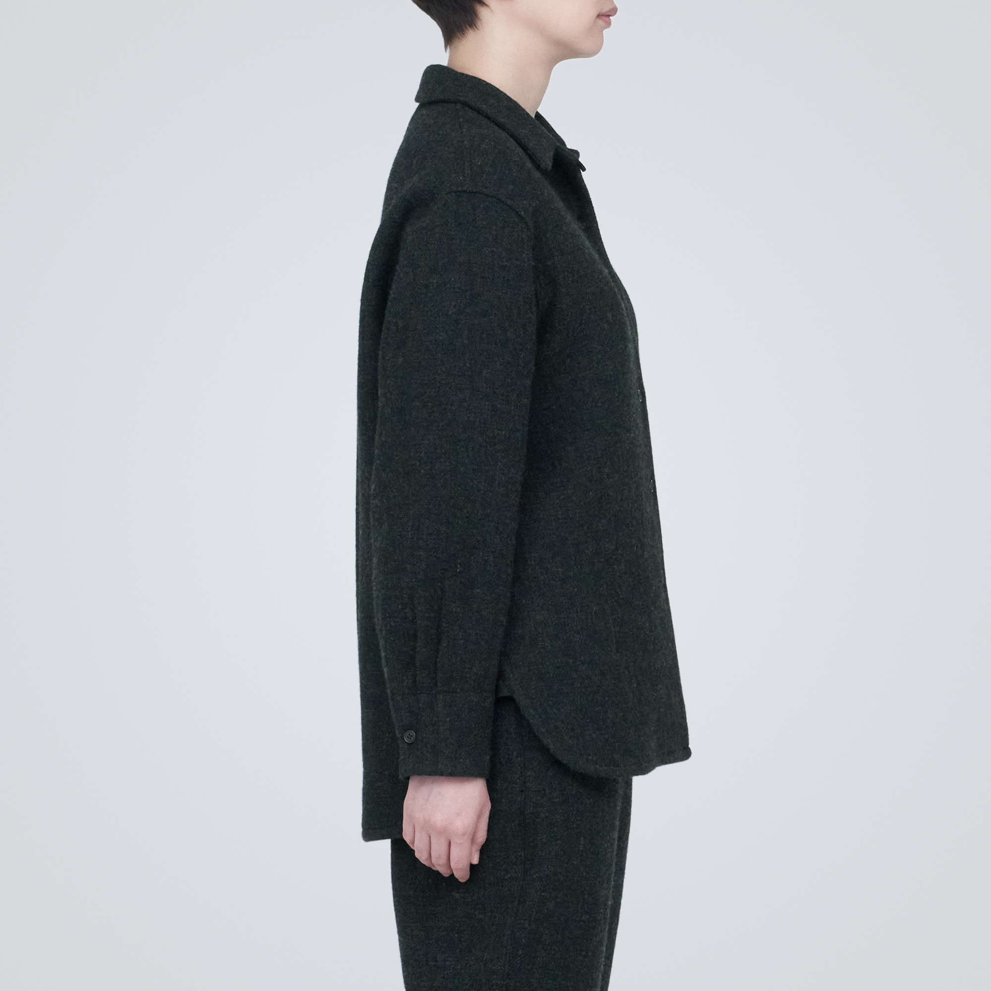 【新品・未使用】無印良品 再生ウール混 ボアコート ジャケット ブルゾン 再生ウール混二重織りジャケット | 無印良品