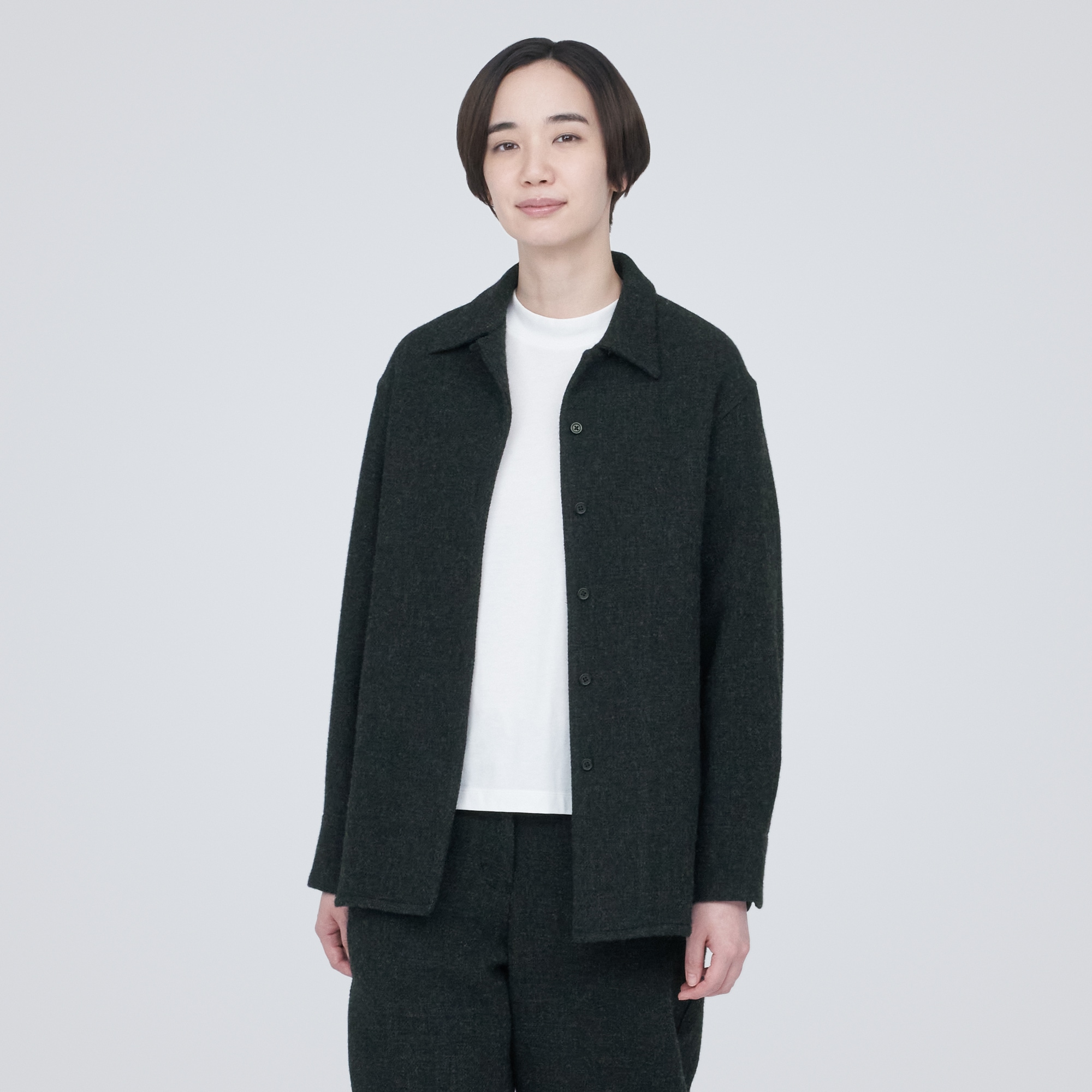 再生ウール混二重織りジャケット
