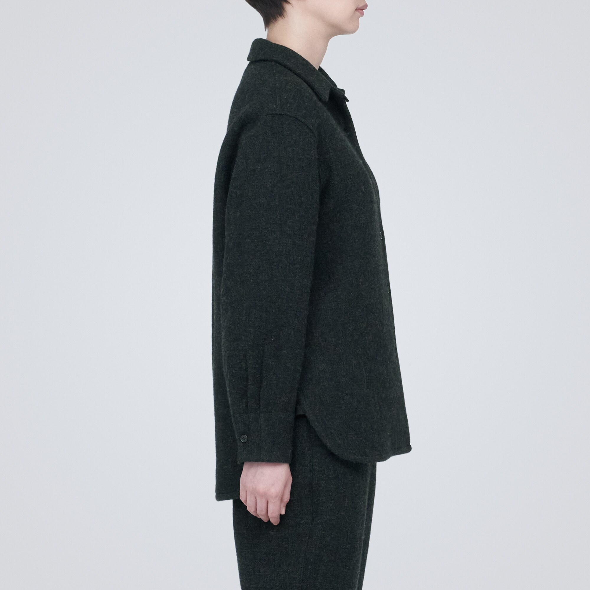 再生ウール混二重織りジャケット