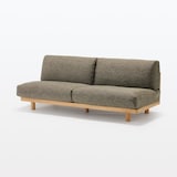 【パーツ】ゆったり座れるアームレスソファ　３シーター用カバー　ポリエステル平織