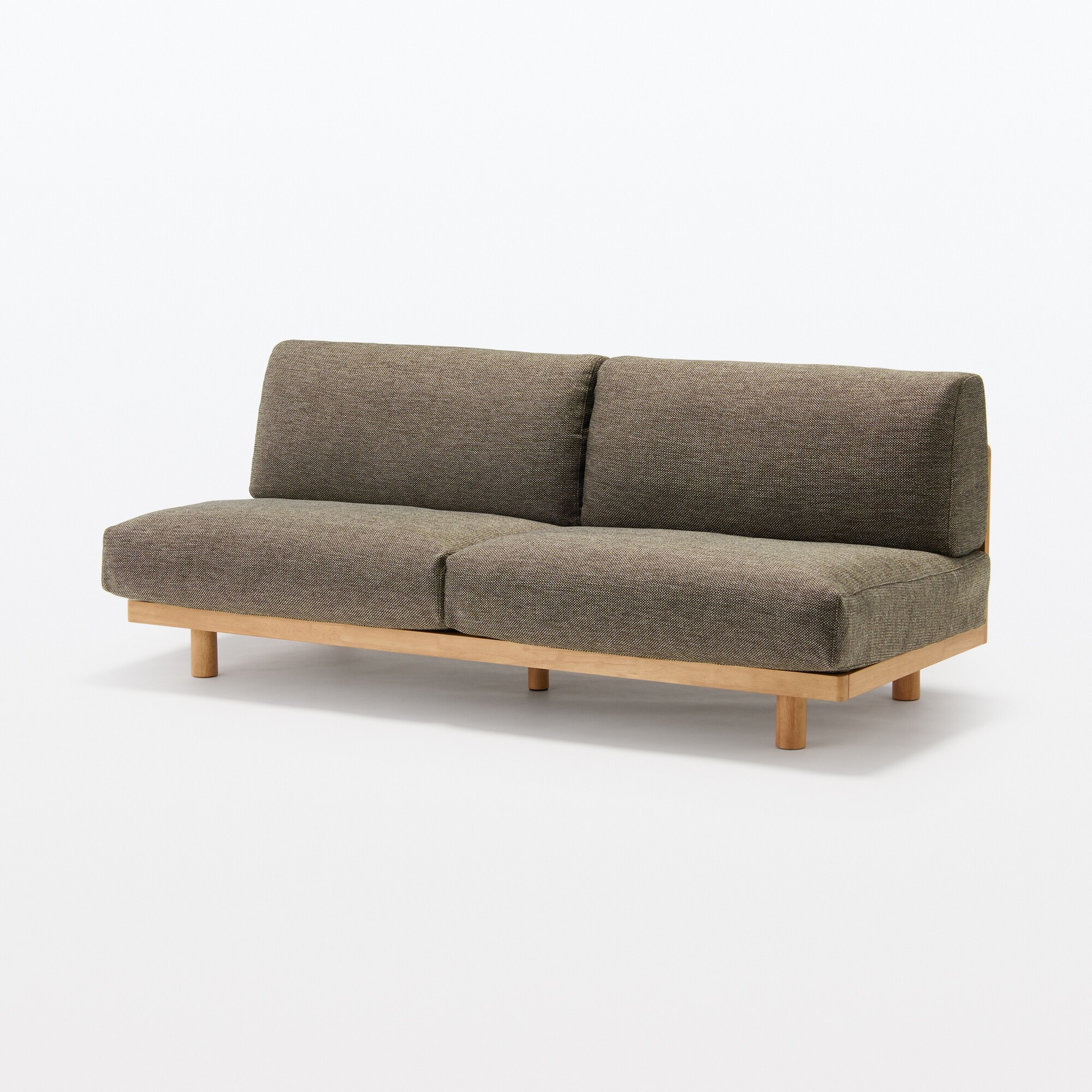 【パーツ】ゆったり座れるアームレスソファ　３シーター用カバー　ポリエステル平織