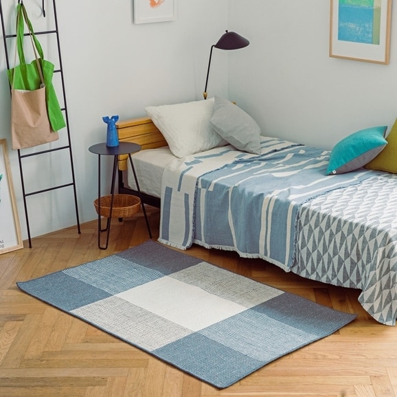 ［ＩＤＥＥ］ＬＩＮＩＥ　ＤＥＳＩＧＮ　ＢＯＬＯＧＮＡ　９０×１５０ｃｍ　グレー