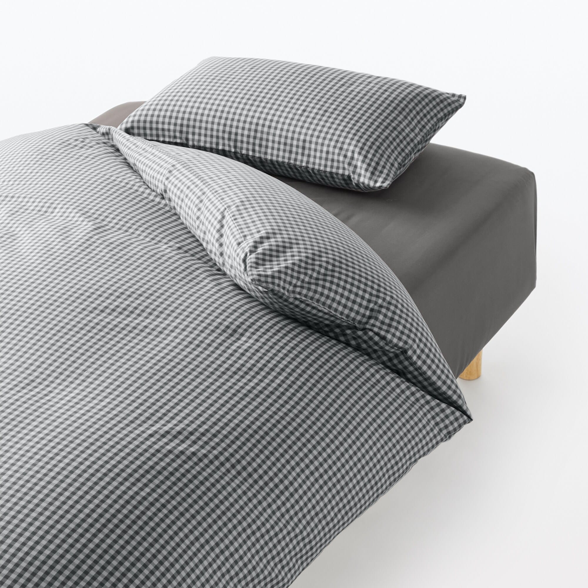 無印良品 洗いざらし 掛ふとんカバー ダークグレー セミダブル SD