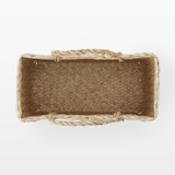 シーグラス　網代編み　持ち手付きかご　小