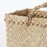 シーグラス　網代編み　持ち手付きかご　大