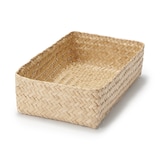 シーグラス　網代編み　整理かご　長方形　中