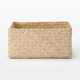 シーグラス　網代編み　整理かご　正方形