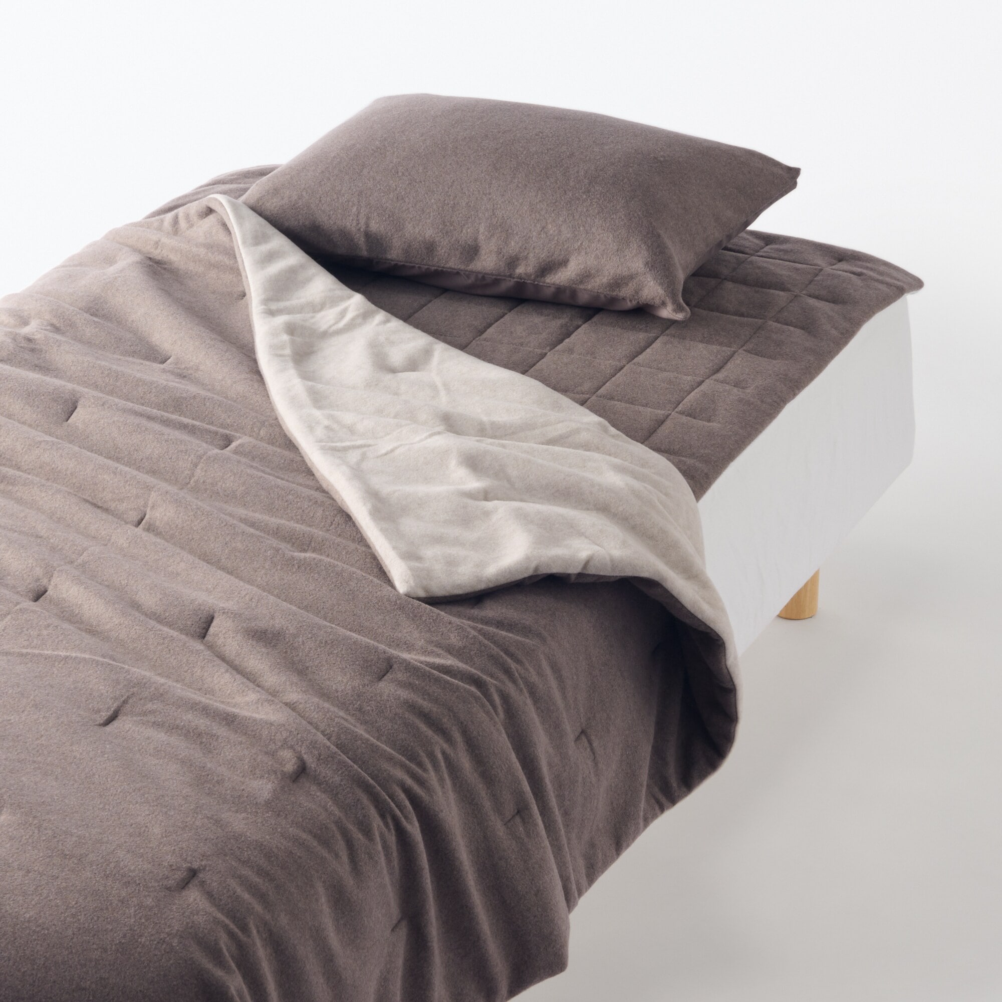 無印　なめらかフリース　ずれにくい敷きパッド　Sサイズ　S D サイズ　2点 なめらかフリース ずれにくい 敷パッド／SD | 無印良品