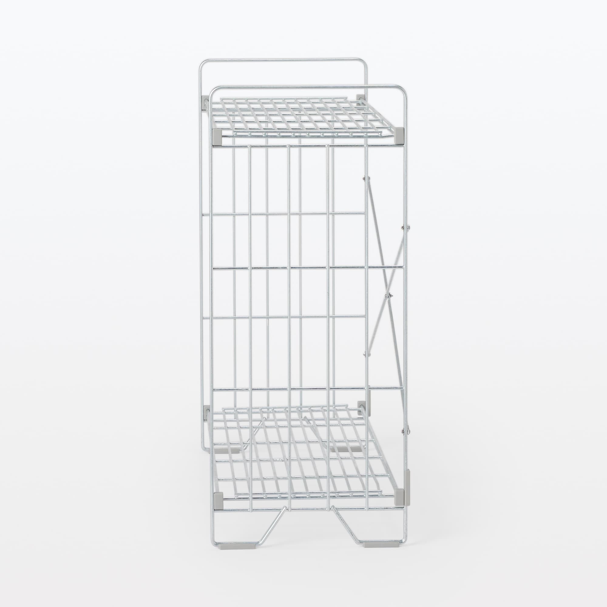 中でも外でも使えるワイヤーラック　２段