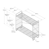 中でも外でも使えるワイヤーラック　２段