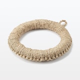 シーグラスで編んだ　鍋敷き　大