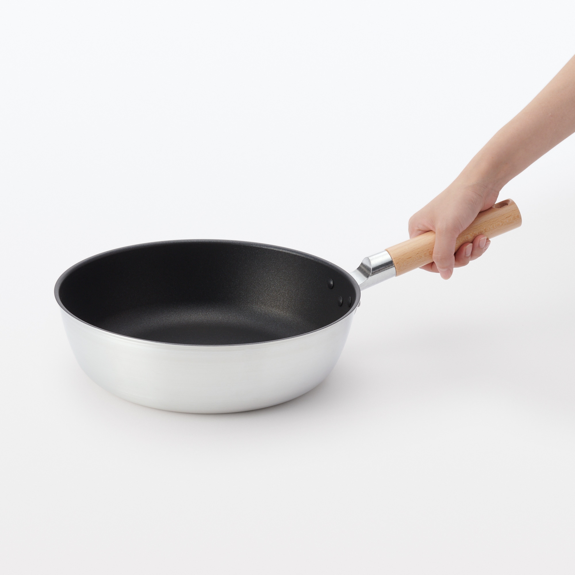 鍋としても使える　こびりつきにくいフライパン　深型