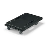 縦にも横にも連結できる再生ポリプロピレン入り平台車　ダークグレー