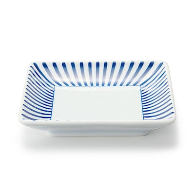 波佐見焼　角皿　約１２×１２ｃｍ