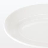 磁器　リムオーバル皿　中