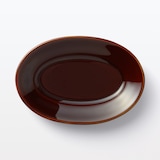 磁器　リムオーバル皿　小