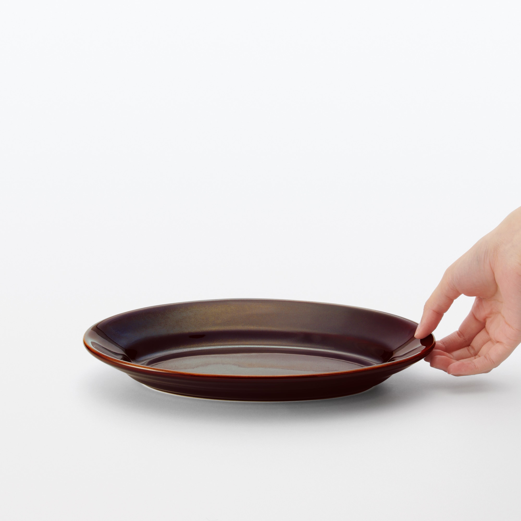 磁器 リムオーバル皿 大 | 無印良品