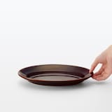 磁器　リムオーバル皿　大