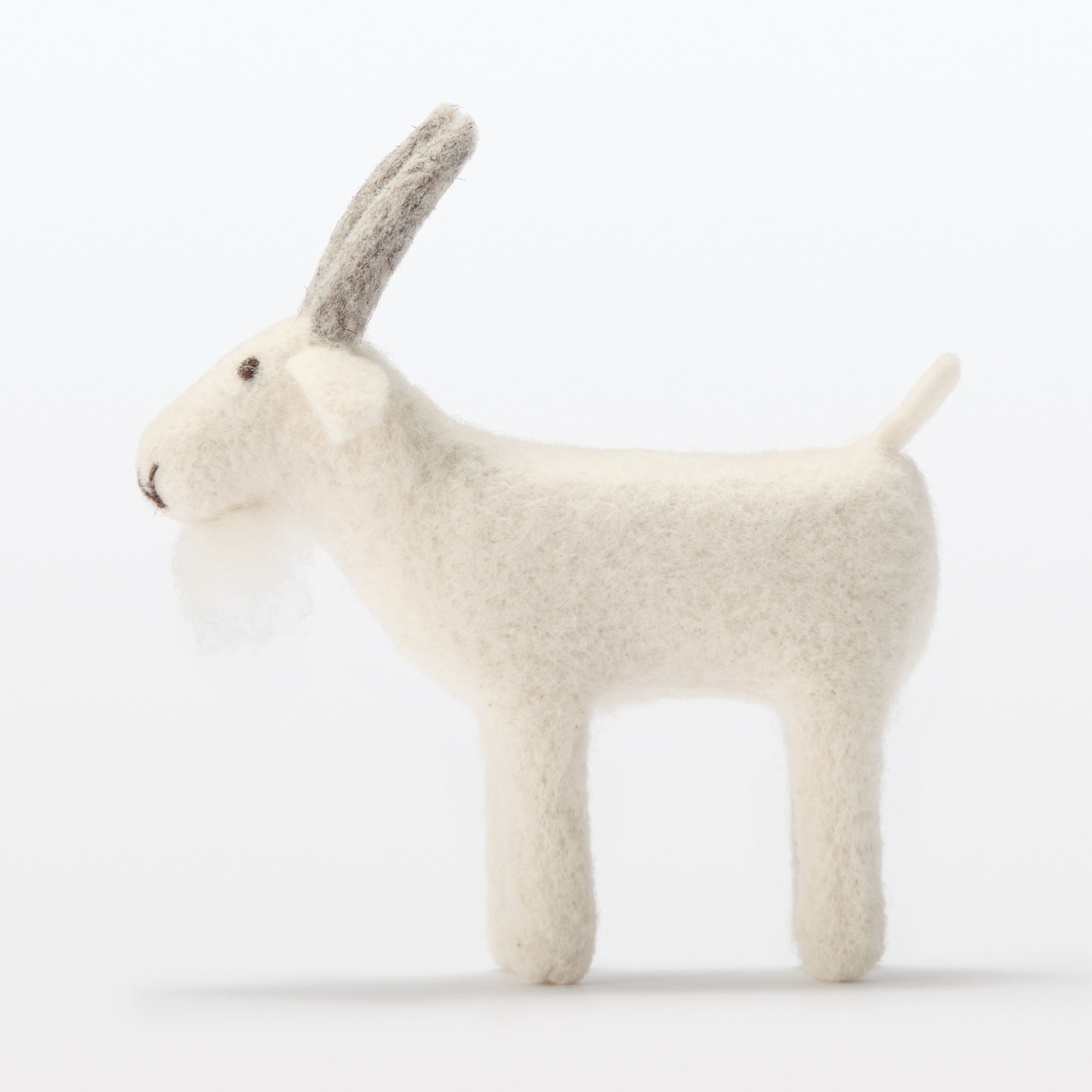 吉祥の白いヤク |世界にひとつだけのフェルトアート ウールフェルト ヤギ | 無印良品