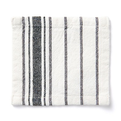 インド綿　コースター／ランダムストライプ　約１０×１０ｃｍ