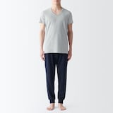 紳士　脇に縫い目のない　２枚組　Ｖネック半袖Ｔシャツ